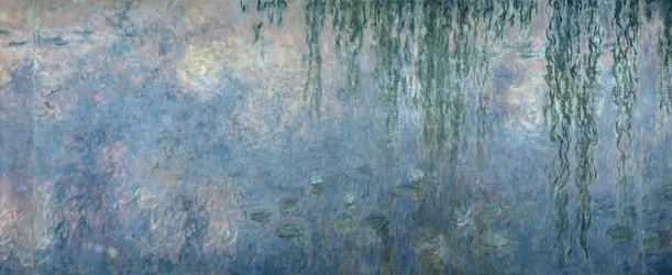 Seerosen: Morgen mit Trauerweiden, Detail des zentralen Abschnitts, 1914-18